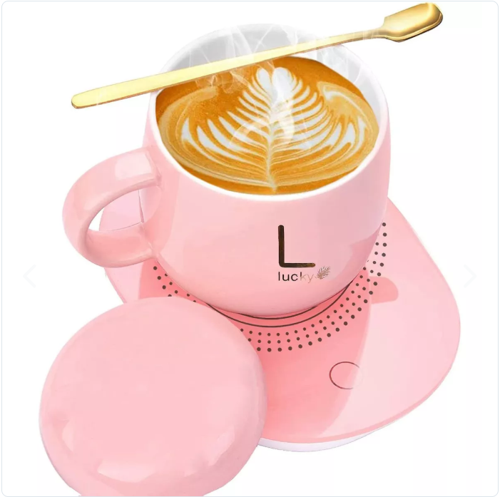 Set De Base Calentadora De Tazas Con Mug