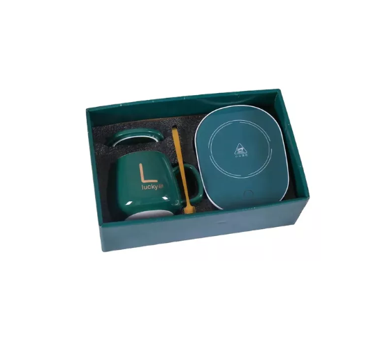 Set De Base Calentadora De Tazas Con Mug