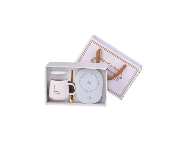 Set De Base Calentadora De Tazas Con Mug